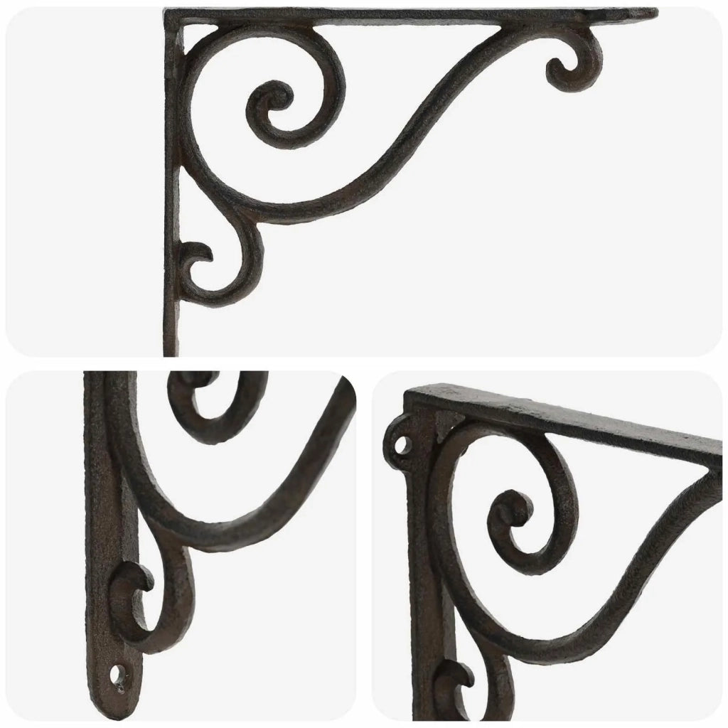 Supporti per mensole da parete 12 pz Marrone Antico 42038877