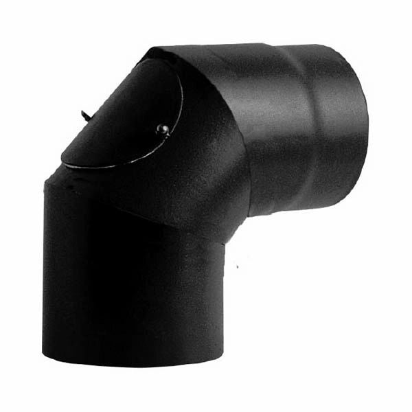 Curva 90 con ispezione DN 130 smaltato 600 gradi stufa a legna CE Made in Italy