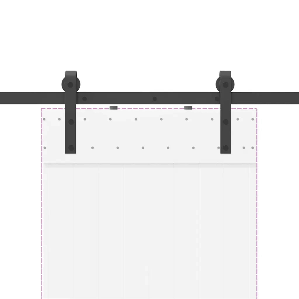 Kit di Binari per Porte Scorrevoli 152,5 cm Acciaio Nero CFW2808577
