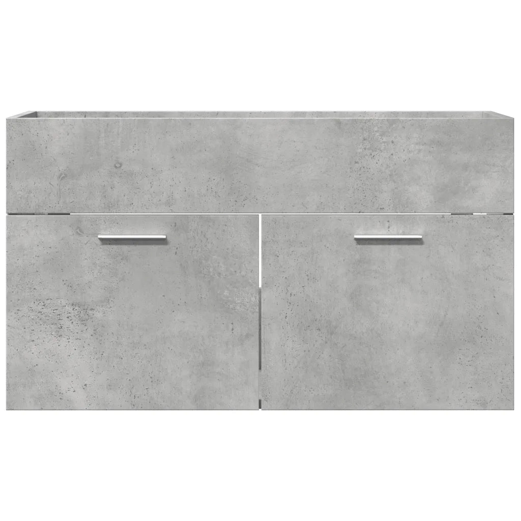 Mobiletto da bagno sospeso salvaspazio 90 x 38,5 x 46 cm legno composito grigio cemento 02_0050798