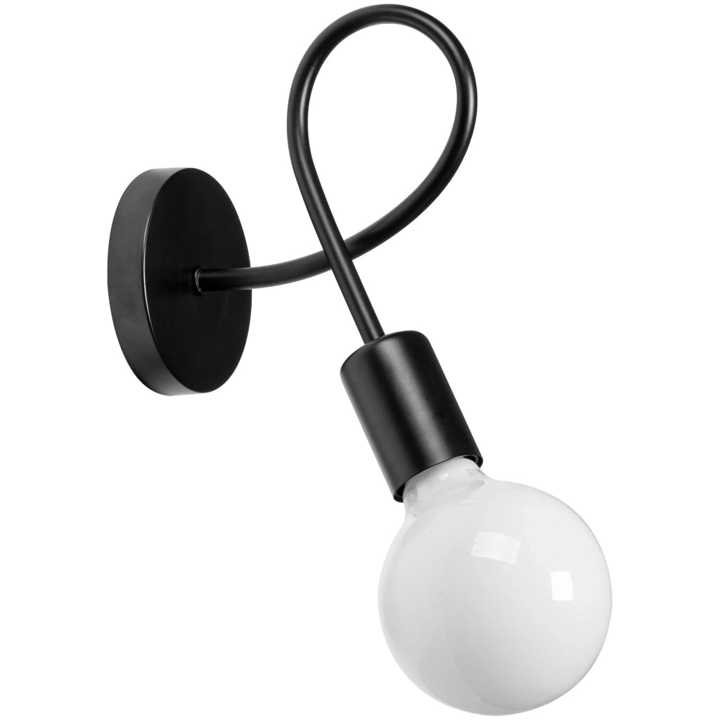 Lampada Da Muro Di Parete Metallico Loft Black Nero 392226 Loft Paradise Black 392199