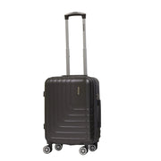 Trolley valigia in ABS rigido espandibile, 4 doppie ruote grigio 40x20x55cm Natan