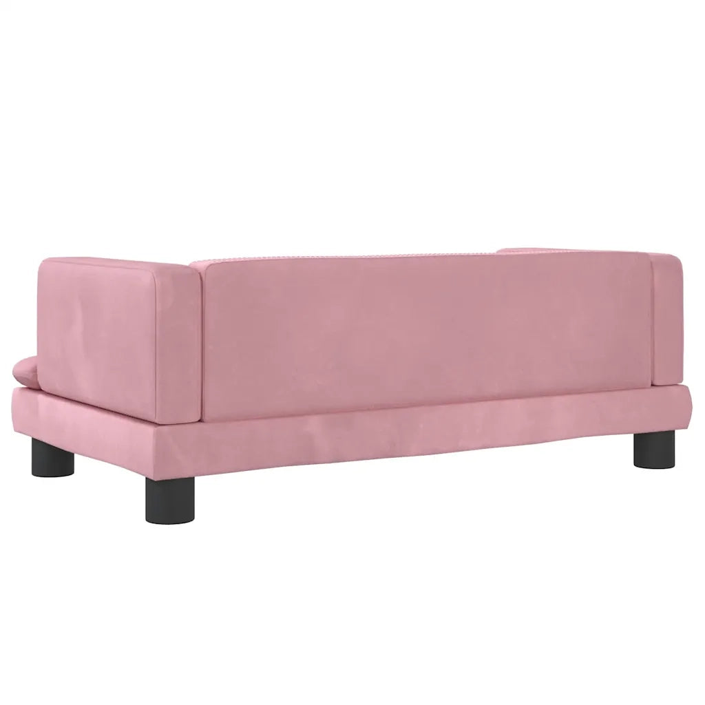 Divano per Bambini-Sofa-Divanetto Rosa 80x45x30 cm in Velluto