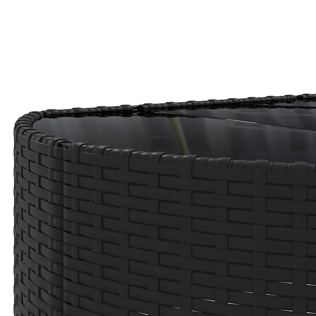 Set Divano da Giardino 6 pz con Cuscini Nero in Polyrattan 3308392