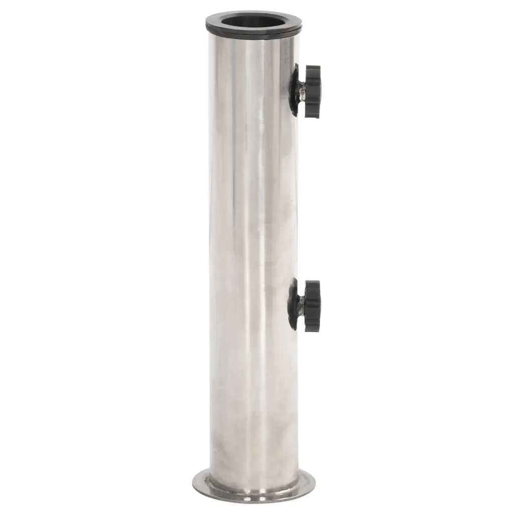 Base per Ombrellone per Palo da ?38/48 mm Argento Acciaio Inox CFW3296884
