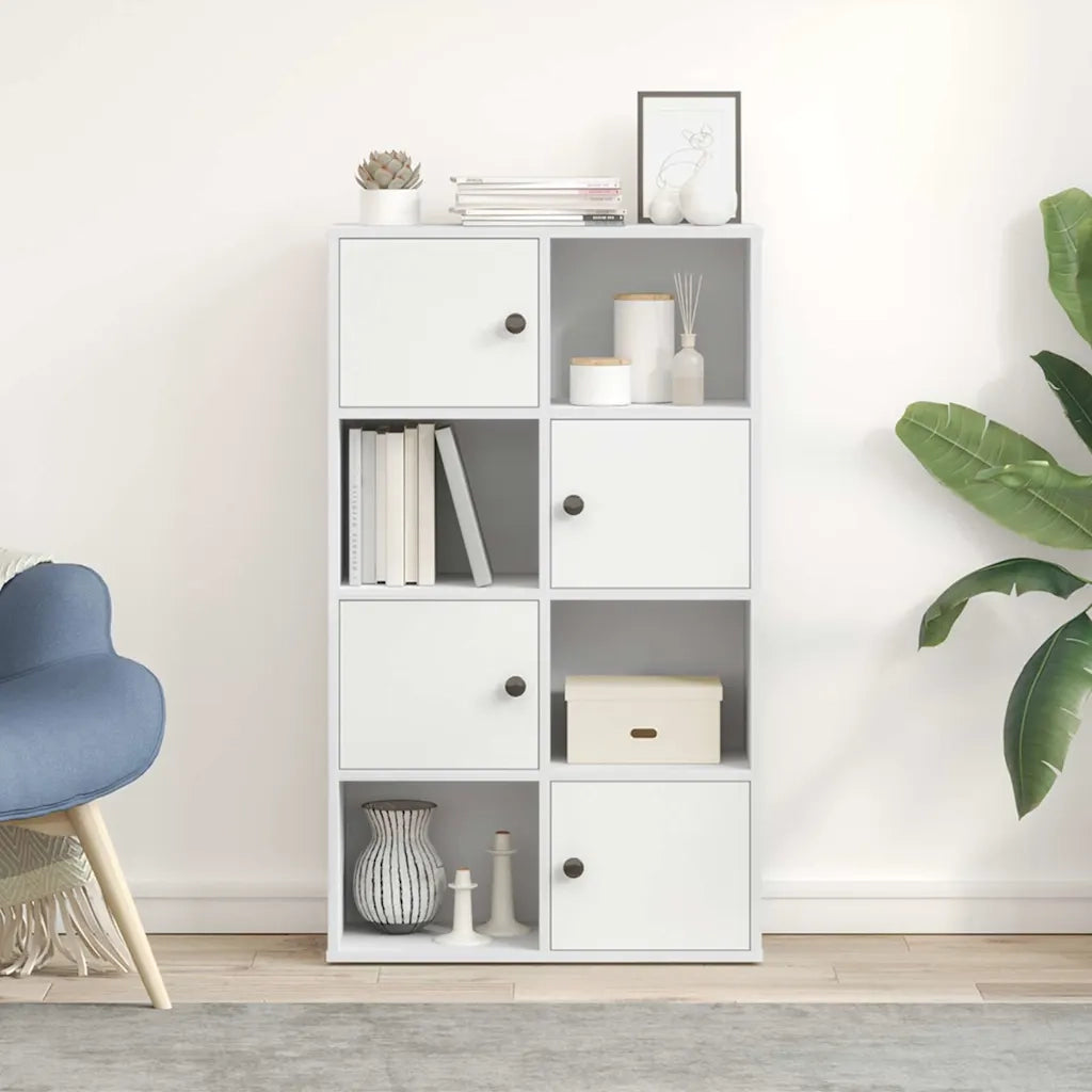 vidaXL Libreria Bianca 60x24x101,5 cm in Legno Multistrato