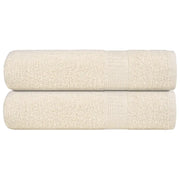 Asciugamani Doccia 2 pz Crema 70x140 cm 360 g/mÂ² 100% Cotone