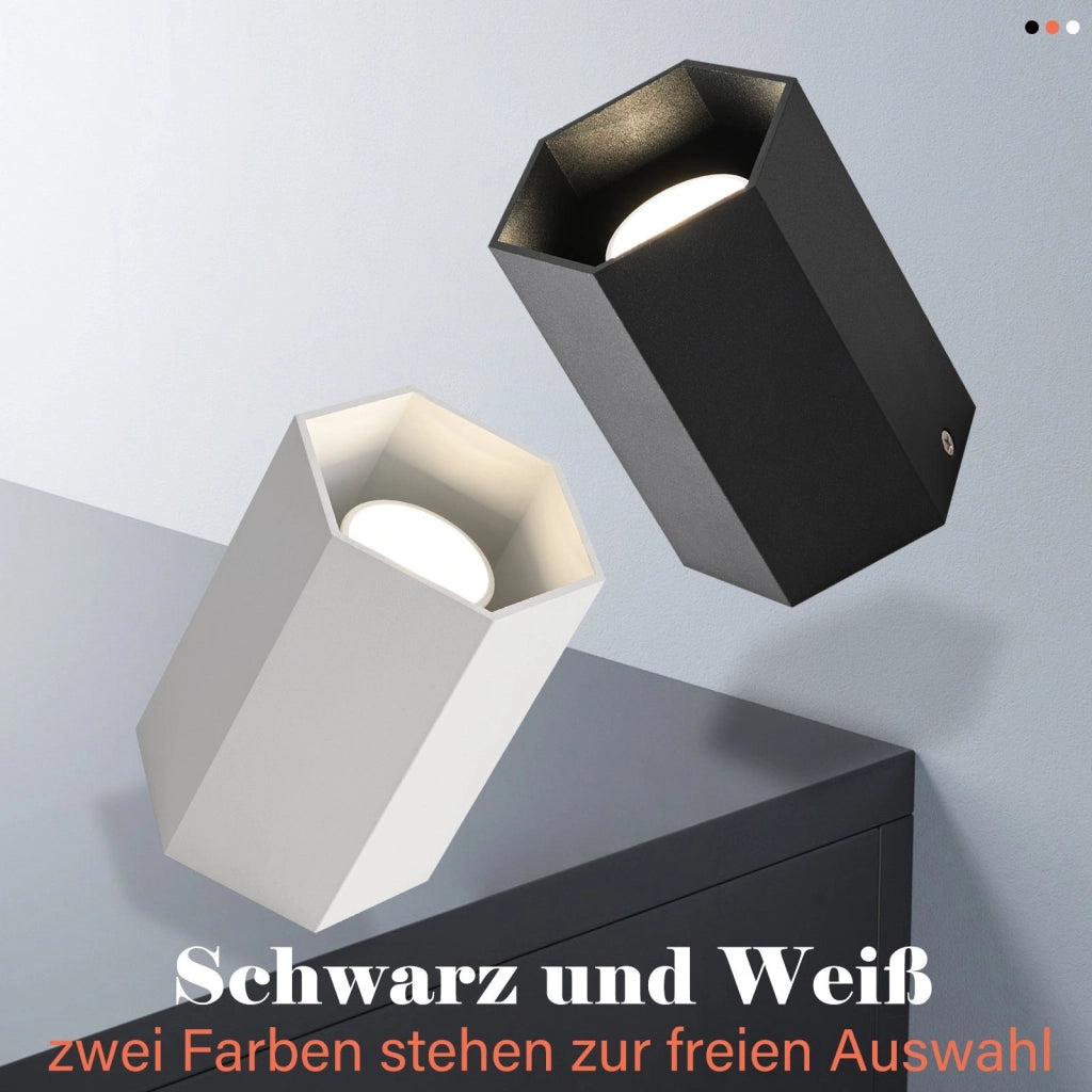 ZMH Faretto da soffitto neri forma esagono GU10 max 40W per soggiorno corridoio senza lampadina