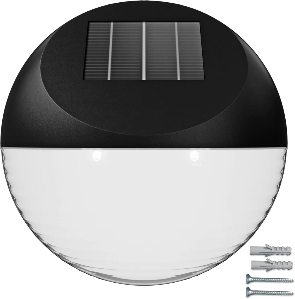 Lampada Solare da Esterno Set di 6 LED Resistenti IP65 Sensore Crepuscolare Giardino Parete Balcone Luci Solari