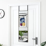 Specchio da Porta-Specchio da Appendere-Specchio Decorativo Nero 30x100 cm in Vetro e Alluminio