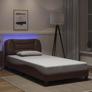 Giroletto con LED senza Materasso Hvar Marrone 100x200 cm 3213915
