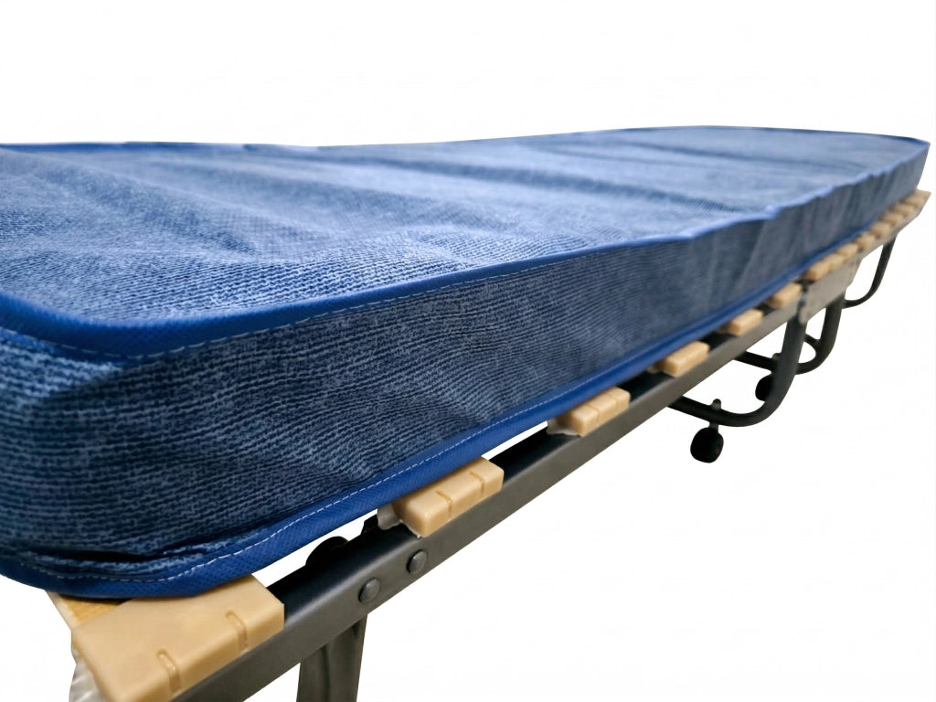 Brandina Pieghevole Professionale 80x200 con 15 Doghe e Materasso H14 cm inverno/estate Misura: 80x200 Fuori misura