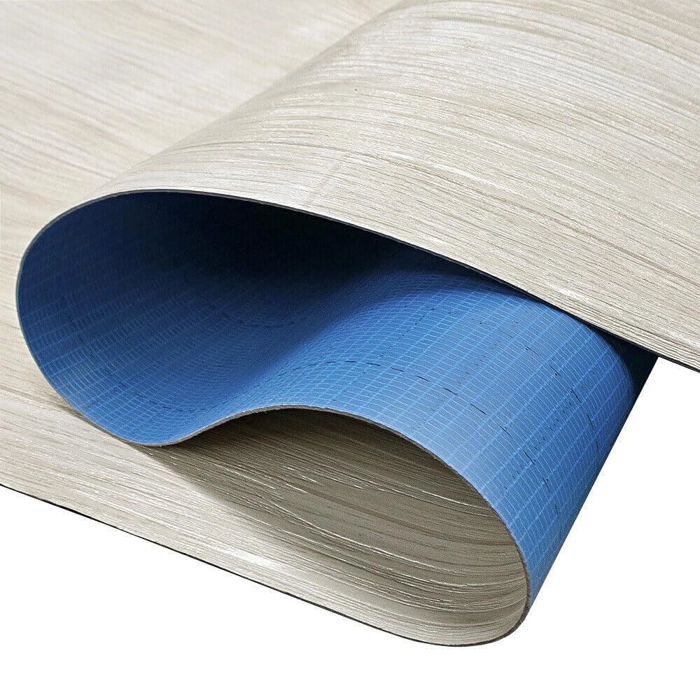 Pavimento Pvc Rivestimento Rotolo Vinile 100x100 cm Design Legno Chiaro Beige Bianco Dis_C