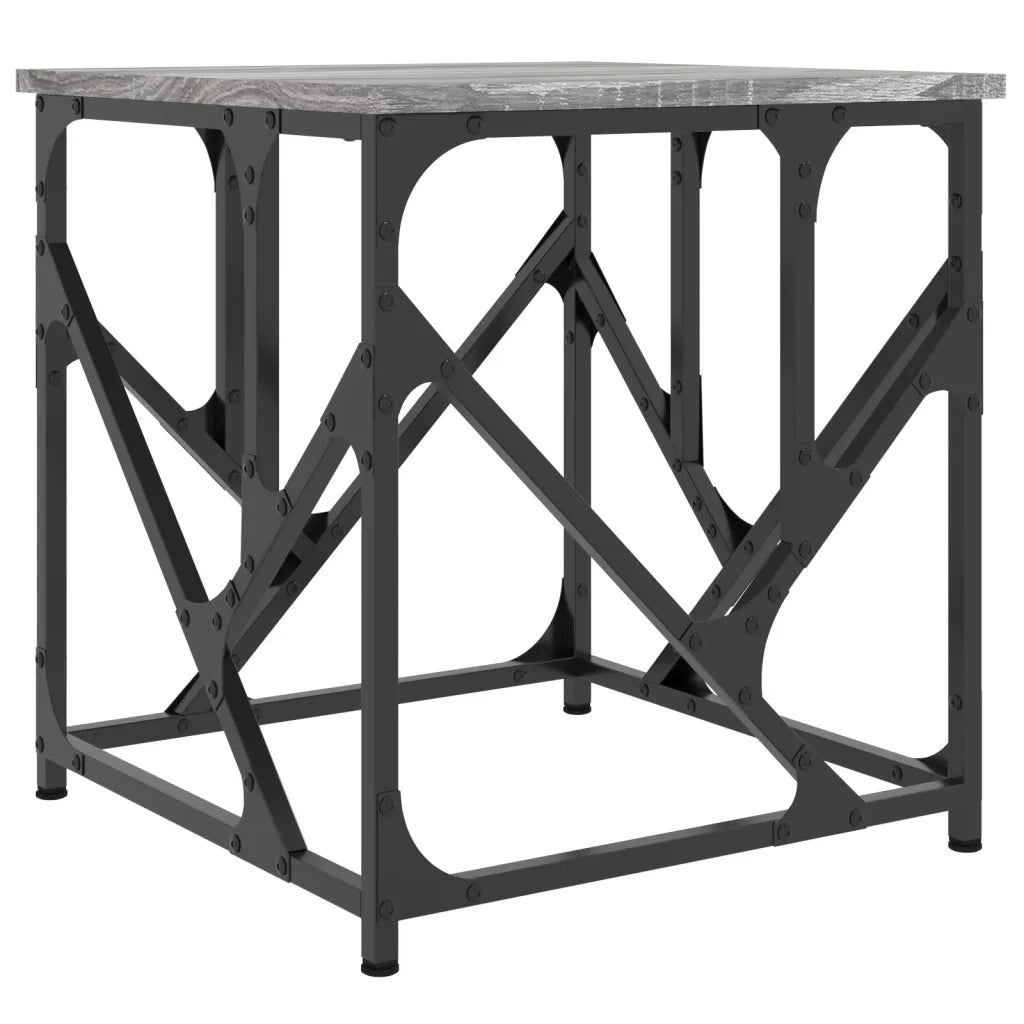 Tavolino Salotto-Tavolino da soggiorno-Tavolo Grigio Sonoma 45x45x47,5 cm Legno Multistrato