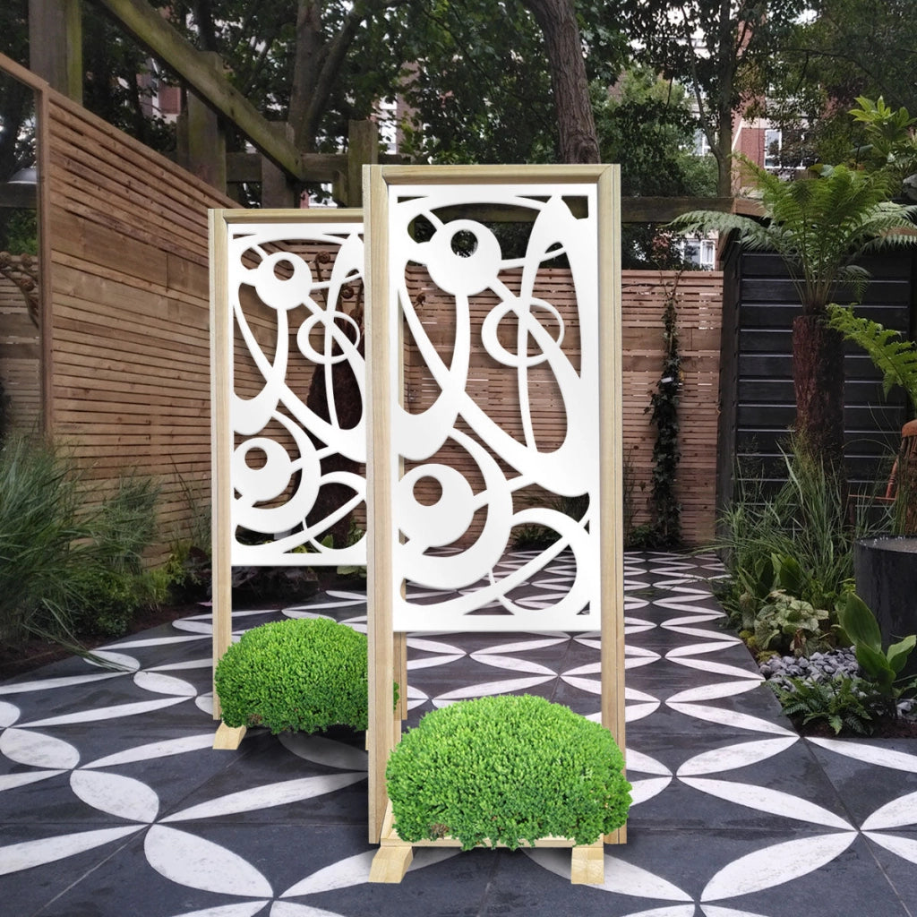 INTERSTELLAR - Separè - Paravento modulabile - 70x190cm - in Legno e PVC Colore: bianco