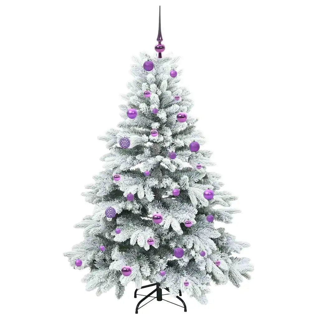 Albero di Natale | Decorazioni natalizie artificiale con 150 LED Bianco 150 cm PE e PVC
