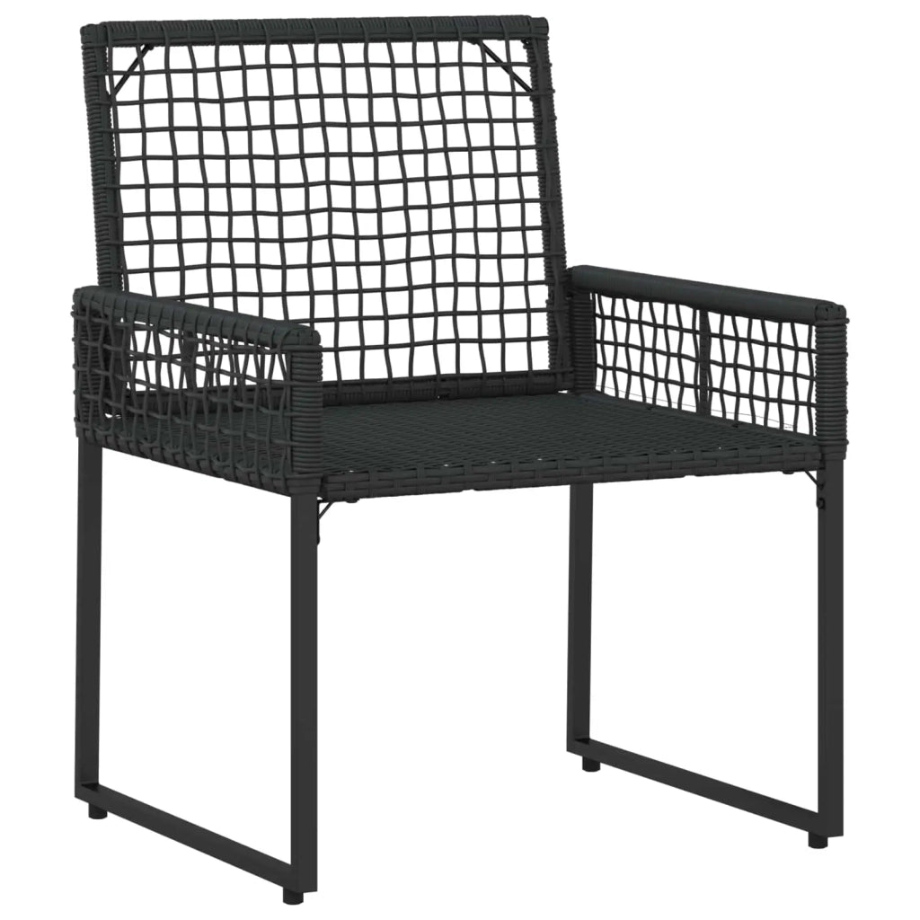 Set di Mobili da Esterno con cuscino 3 pcs Nero e Turchese 42025177