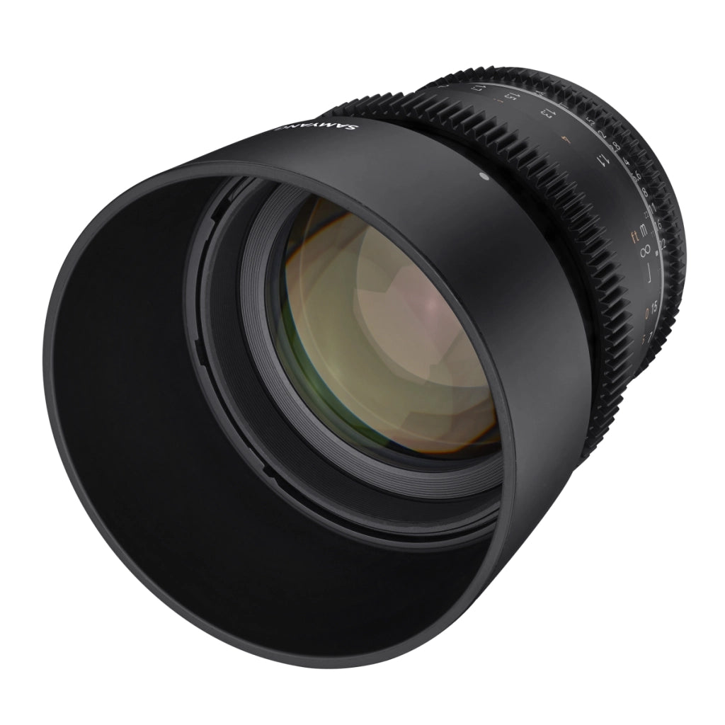 Teleobiettivo Obiettivo per video MF 85mm T1,5 VDSLR MK2 – luminoso T1,5 per MFT Mount, Follow Focus, full-frame e APS-C, risoluzione 8K