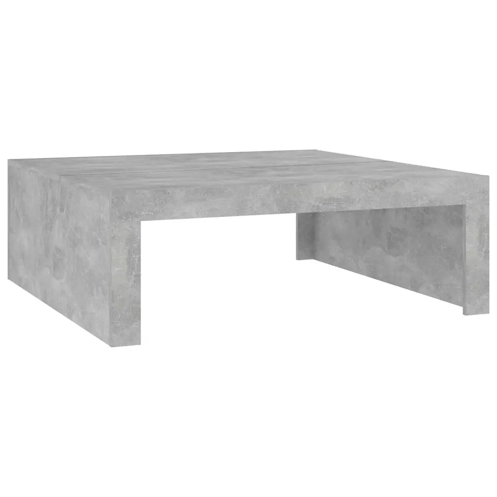 Tavolino da Salotto Grigio Cemento 100x100x35 cm Truciolato cod mxl 22698