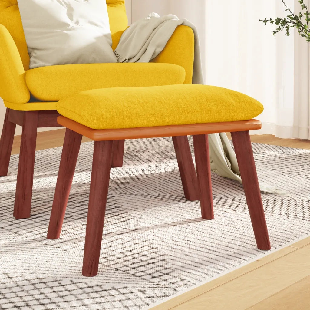 Poggiapiedi Giallo Senape 45x29,5x35 cm in Tessuto e Similpellecod mxl 70575