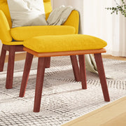 Poggiapiedi Giallo Senape 45x29,5x35 cm in Tessuto e Similpellecod mxl 70575