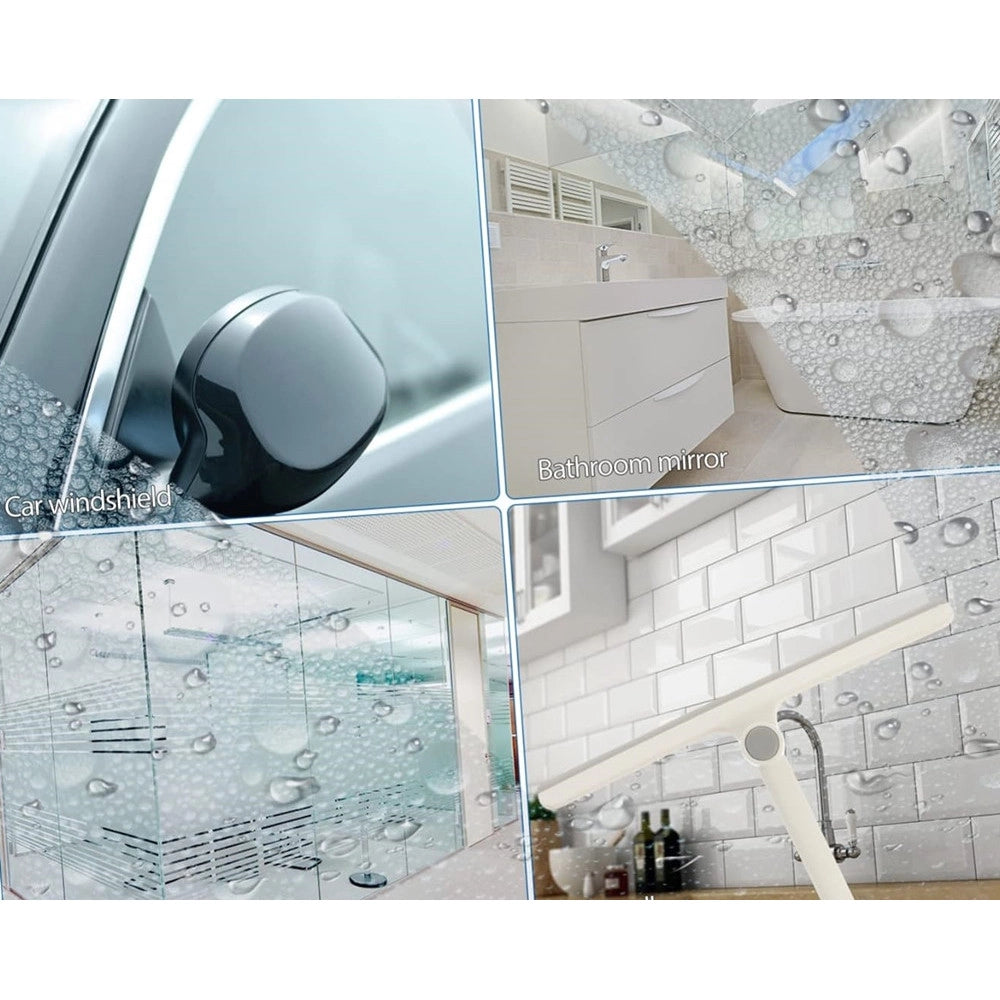 Trade Shop - Spingiacqua Tergivetro Ruotabile Pulisci Specchio Porta Doccia Bagno Vetri 87626 -