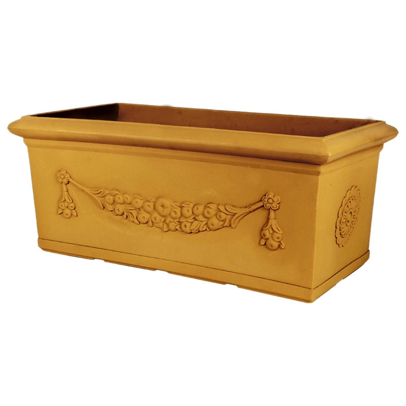 Vaso Fioriera decorativa classica tradizionale 100x47 H38 in polimero resistente impruneta per piante per giardini e terrazze - Made in Italy