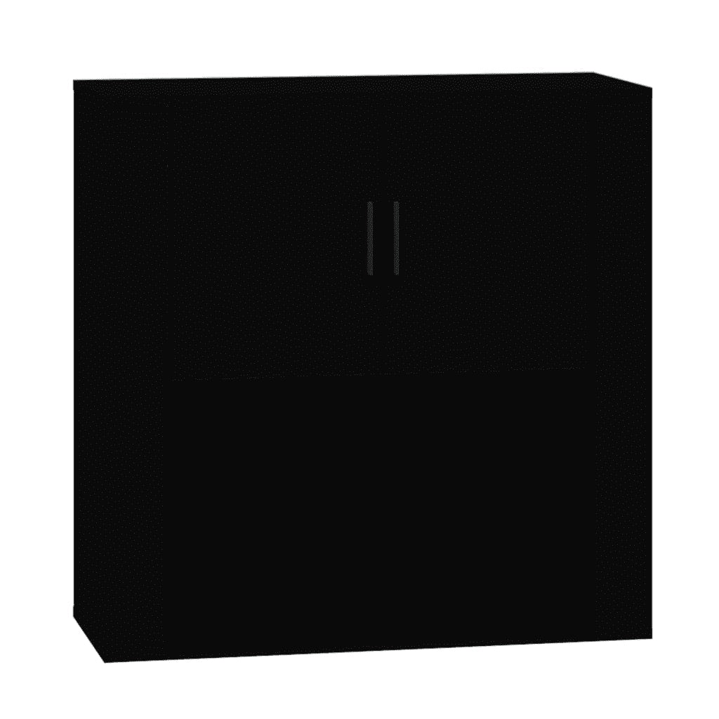 Mobile a Parete Nero 80x33x80 cm in Legno Multistrato cod mxl 17204