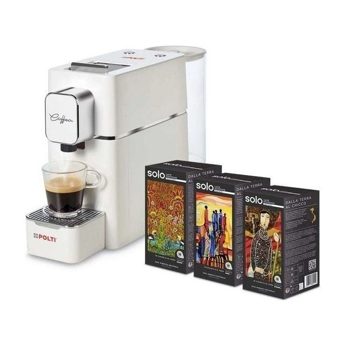 Polti Macchina da Caffe' Coffea Cs15w con 54 Cialde Bianca