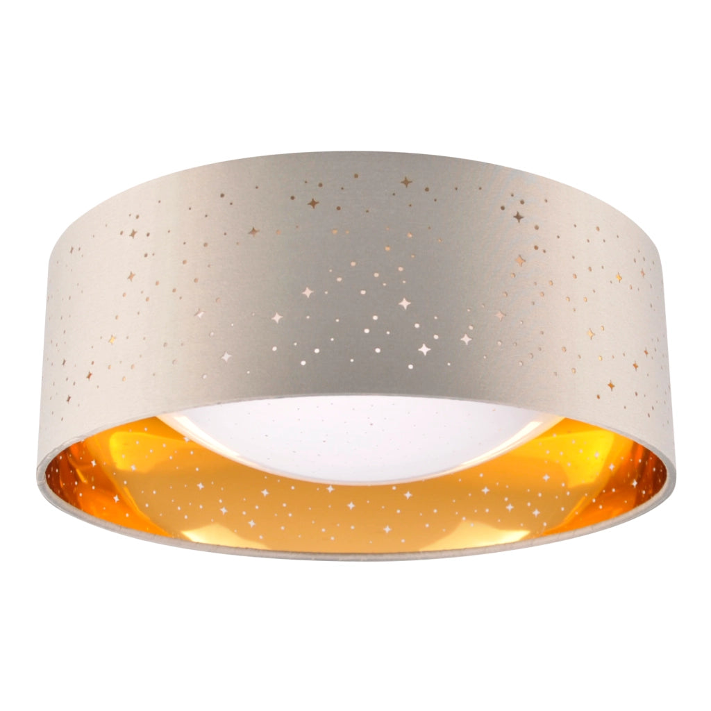 Plafoniera LED 18W 4000K taupe/oro 32cm Polux Tuluza
