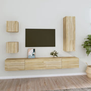 Set di Mobili Porta TV 5 pz-Set di 5 Credenza per TV Rovere Sonoma in Legno Multistrato 359926