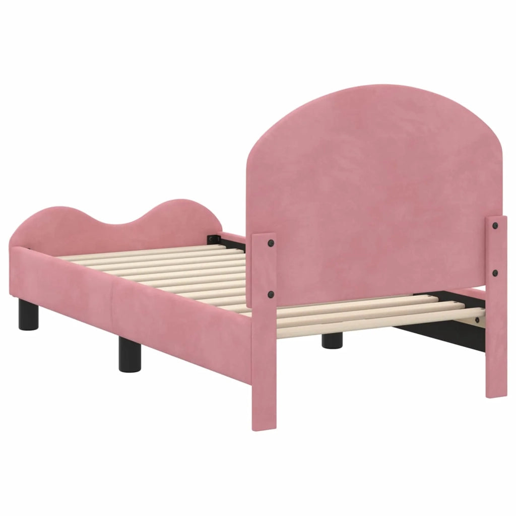 Struttura letto per bambini con testata Rosa 70 x 140 cm