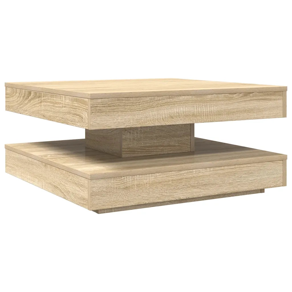 Tavolino da Caffè Girevole a 360 Gradi Sonoma 70x70x34,5 cm 858481