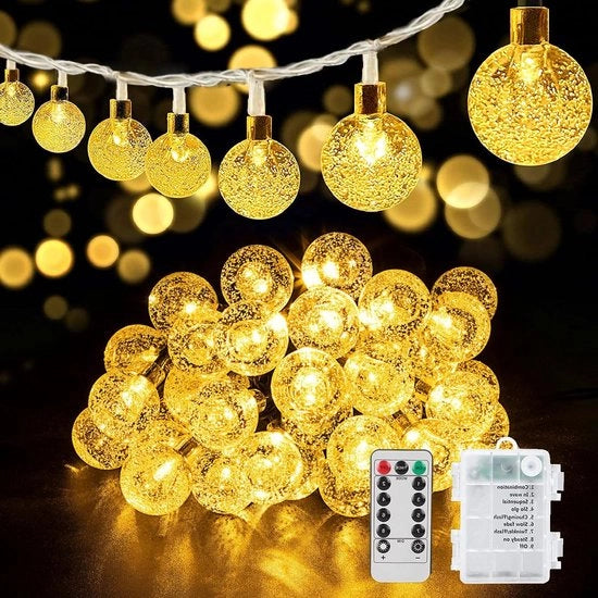 Fascia di illuminazione esterna - 85 m 80 LED su batterie - 8 modalità - IP67 impermeabile - telecomando - decorazione di giardino - illuminazione alogena
