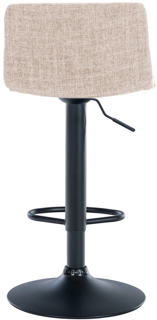 Sgabello HOVER in tessuto crema,Metallo nero opaco