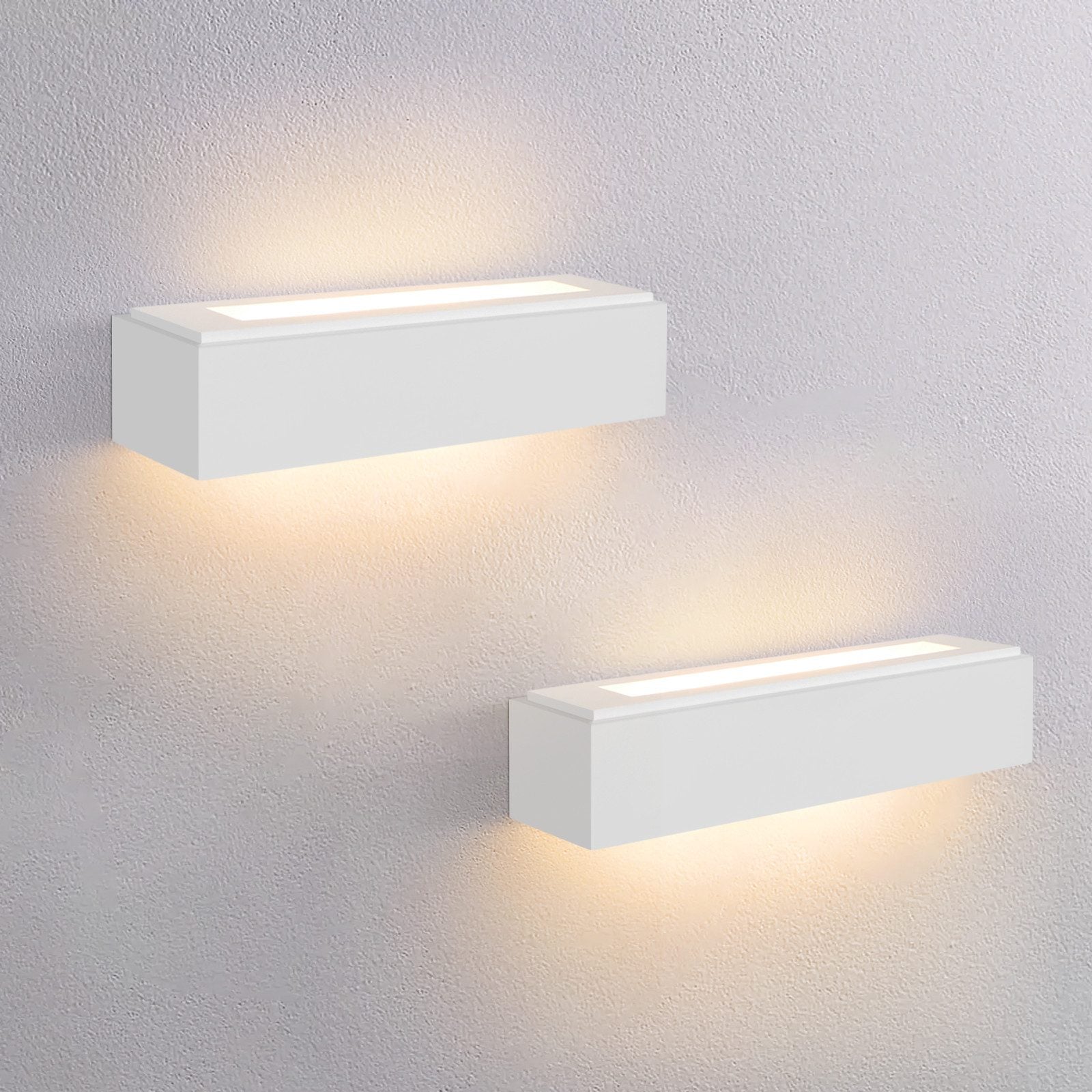 ZMH Applique G9 Lampada in gesso bianco per camera da letto corridoio scale