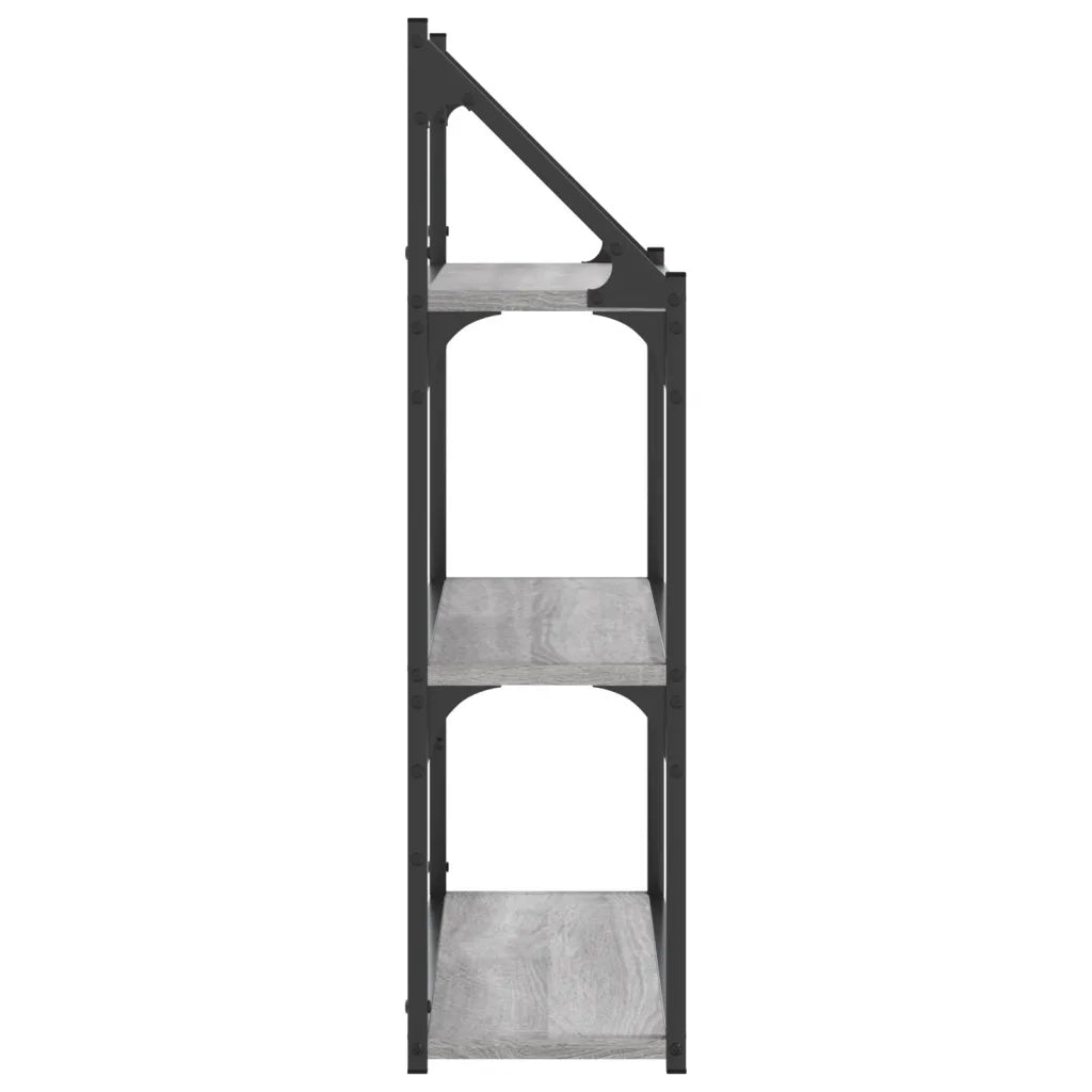 Scaffale Parete 3Ripiani Grigio Sonoma 60x21x78,5cm Multistrato 835452