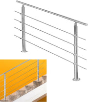 Trappole in Acciaio Inox da 160 cm con 4 Bracciali Orizzontali, Regolabili, per Interno e Esterno