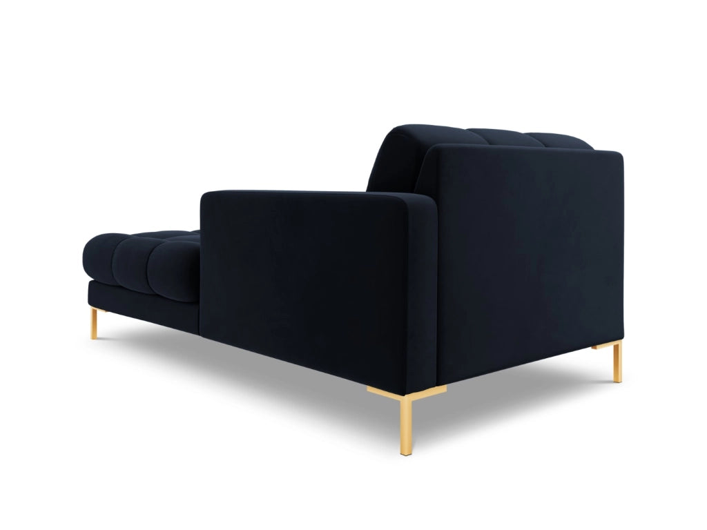 Cosmopolitan Design - Chaise longue destra "Bali" in velluto blu scuro 
