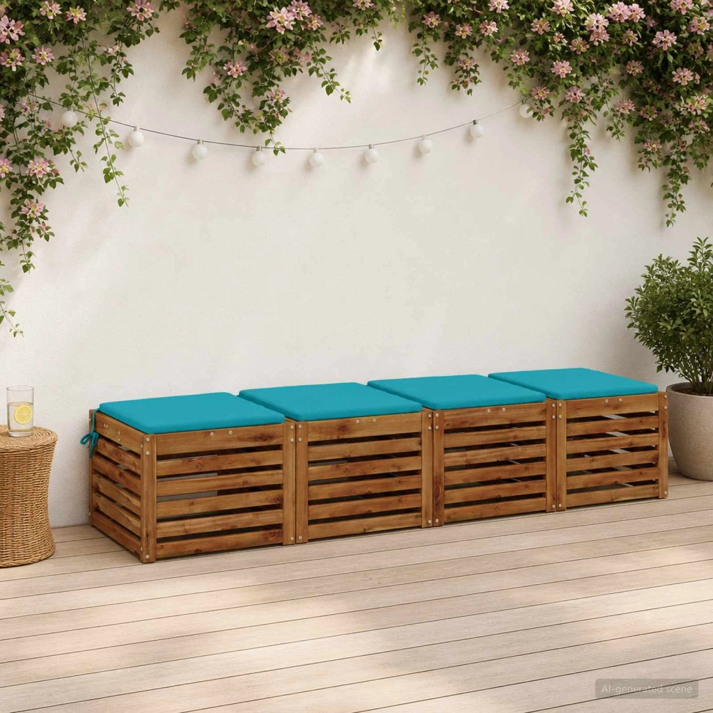 Cuscini per Sedia in 4 Pezzi SOEST 4 pz 100% Poliestere 944351