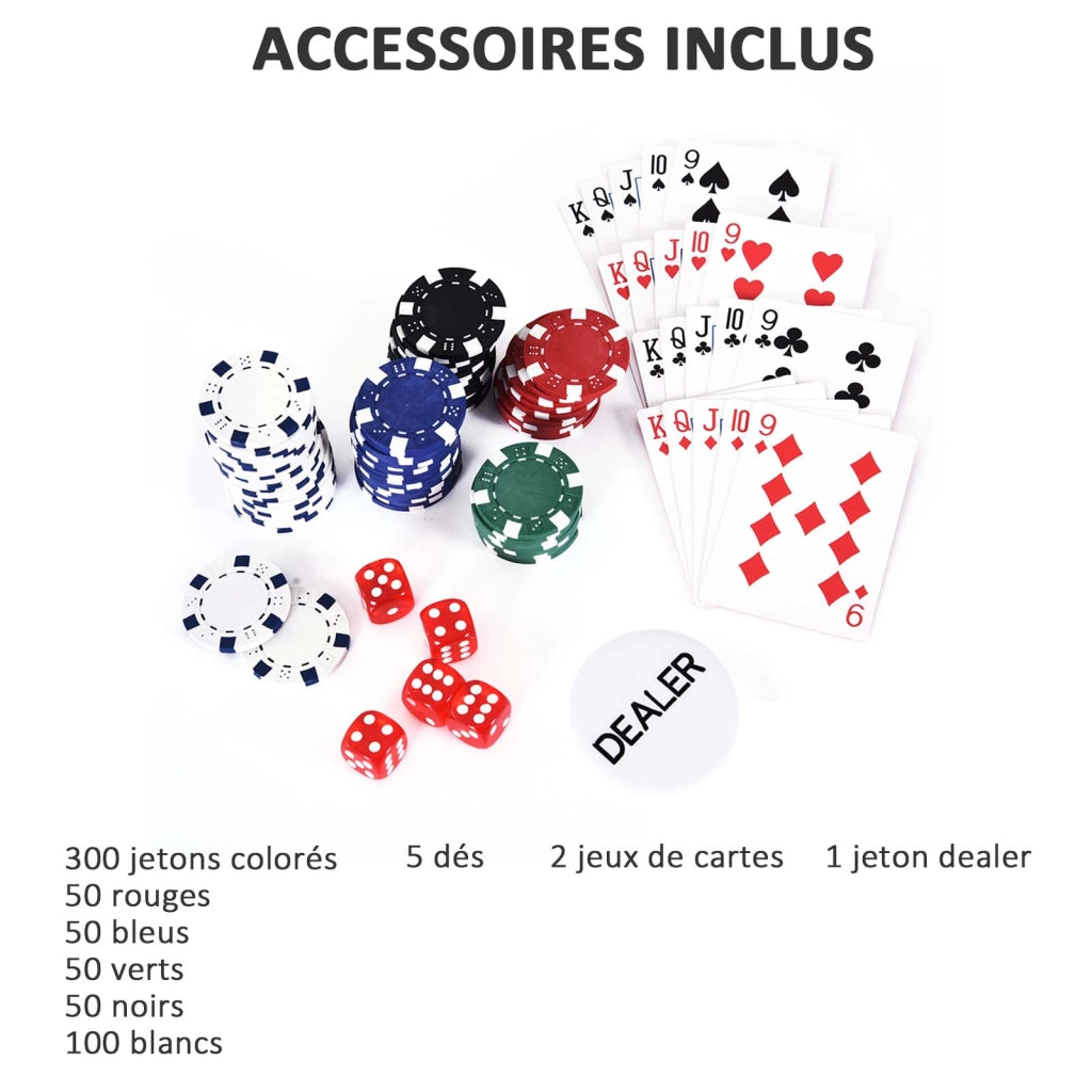 Set di Poker Completo con 300 Gettoni e 2 Mazzi di Carte ¨C Zephmum ¨C Argento