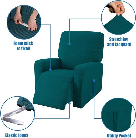 Cuscino per divano a trama jacquard, Copricuscino per divano, copertura elastica per divano da relax completa, Copertura elastica per divano TV (Giallo)