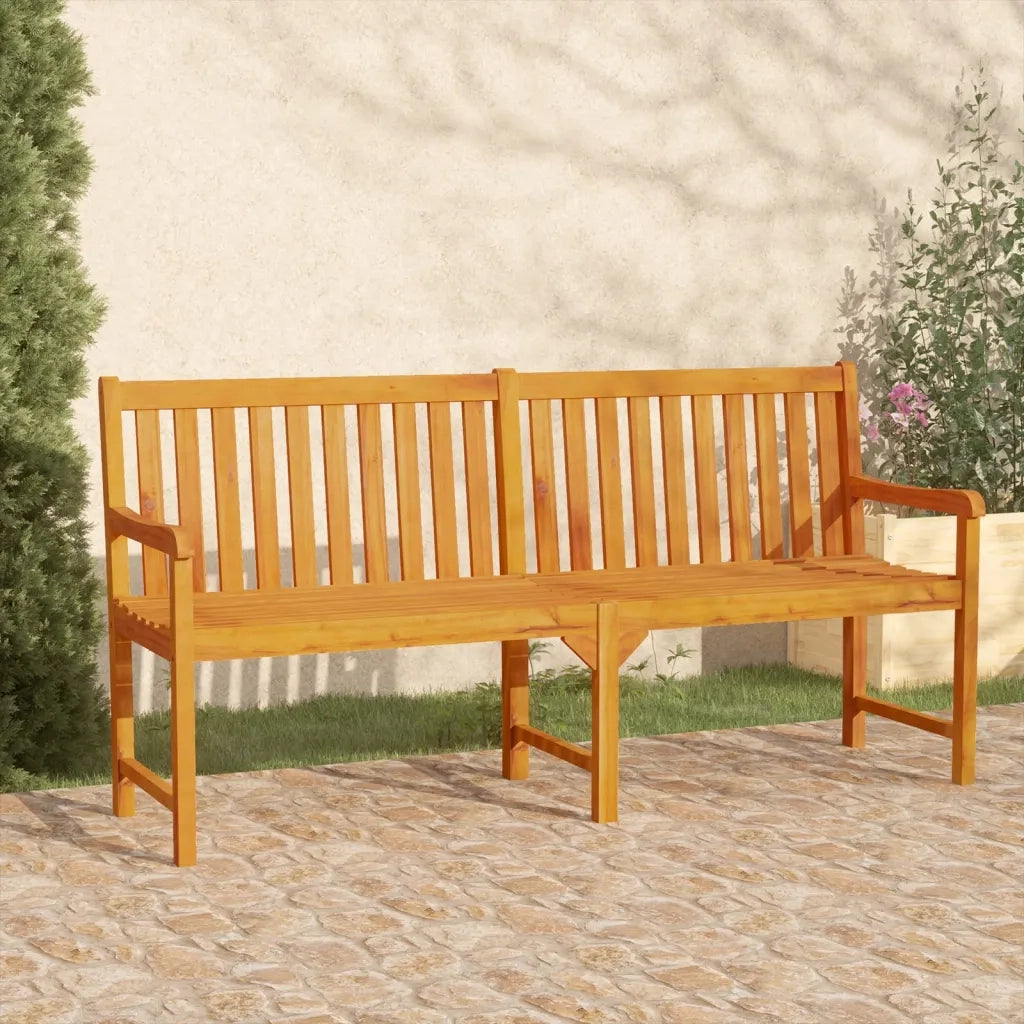 Panca da Giardino 180 cm in Legno Massello di Acacia