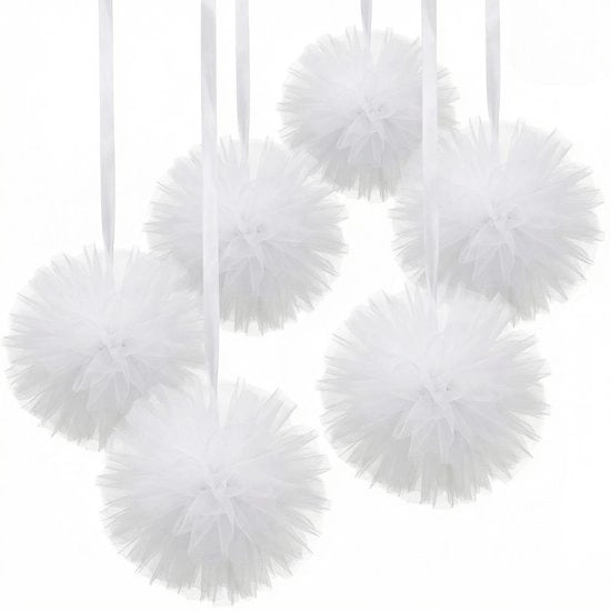 Decorazioni in forma di pompon 30 cm - Decorazioni in piuma - Hanger per decorazioni - Atmosfera festiva - Matrimonio/Baby shower - Materiali in poliester - Decorazioni in forma di palla