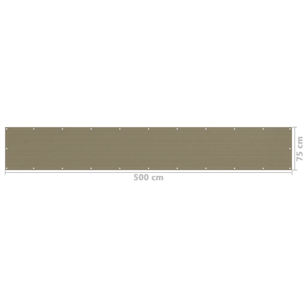 Paravento da Balcone Grigio Talpa 75x500 cm in HDPE