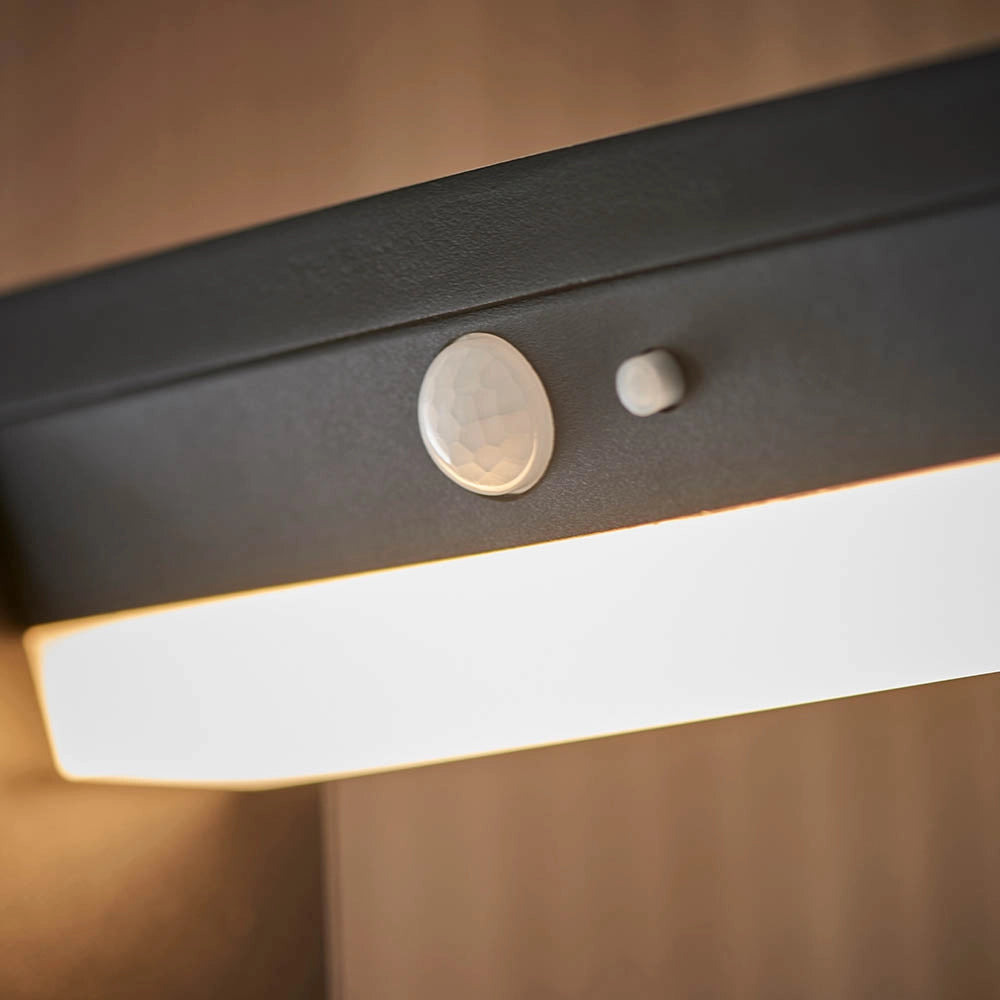 Paletto solare LED 5,8W PIR crepuscolare 80cm nero Endon