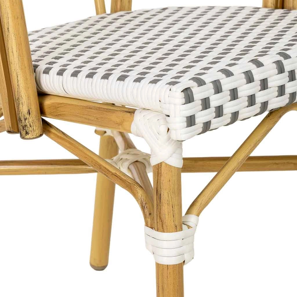 Sedia in rattan bianco 50x61x86h cm