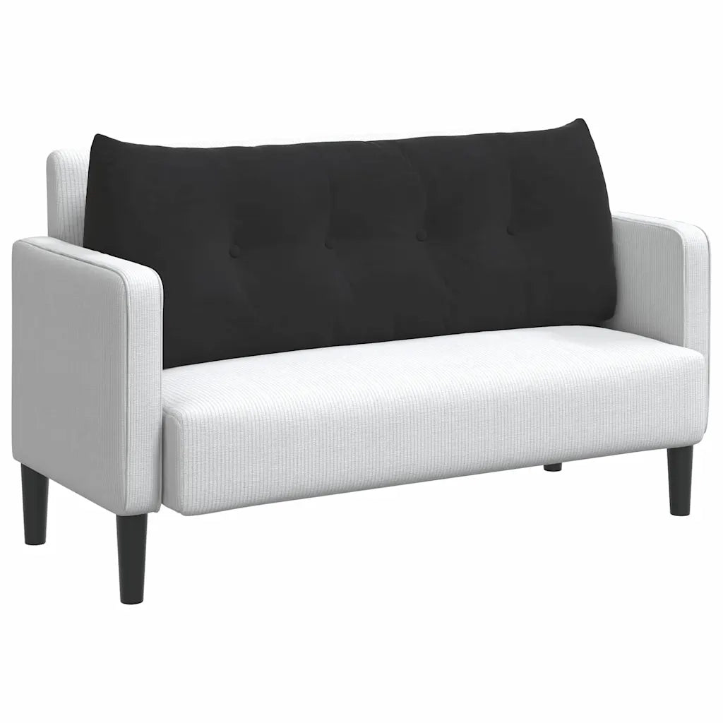 Cuscino per Schiena Nero 120 x 24 x 50 cm Velluto 42014493