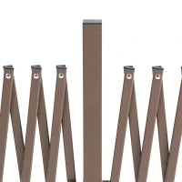 Recinzione Estensibile Autoportante in Acciaio e Alluminio, Larghezza 52-405 cm, Marrone scuro