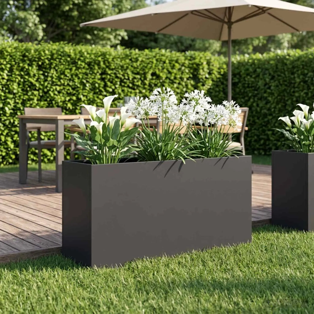 Vaso da giardino Nero 100 x 30 x 50 cm 8005624